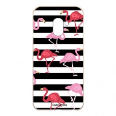 Capa para Samsung Galaxy A6 2018 Case2you - Flamingos Listrado